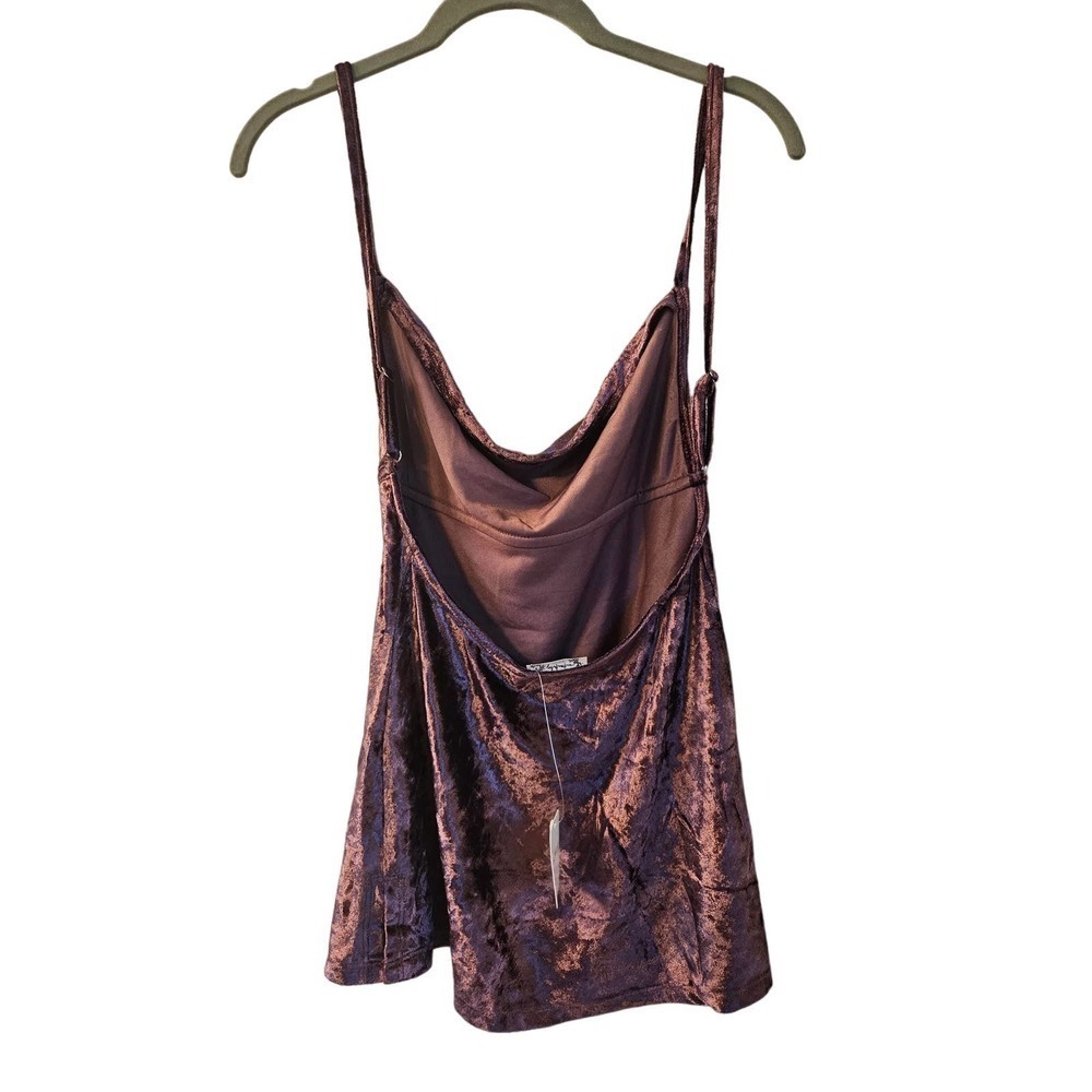 NWT Free People All Night Velvet Camisole in Fig Jam Size XS - Picture 6 of 7